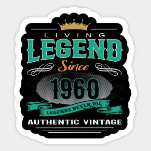 Birthday - Living Legend Since 1960 Sticker